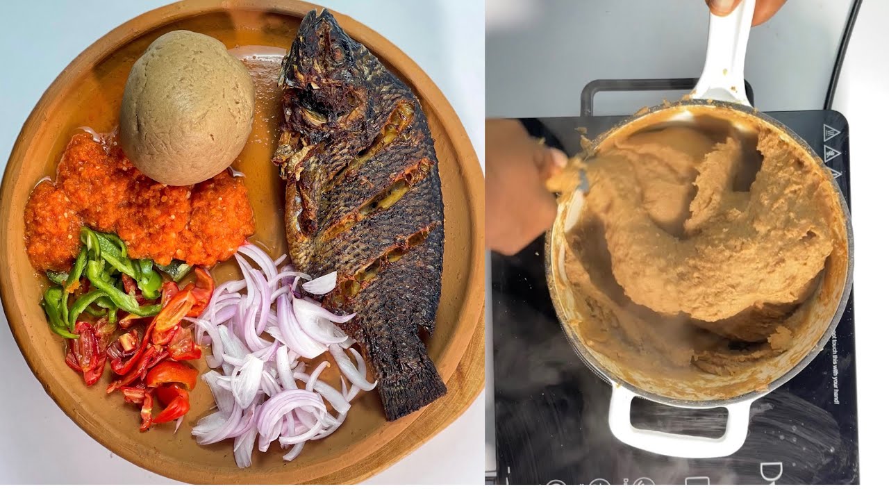 AKPLE | AUTHENTIC EWE SWALLOW PREPARED WITH ROASTED CORN FLOUR