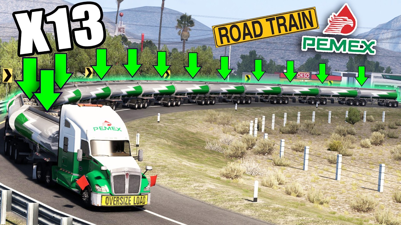 This is how to DRIVE the BIGGEST PEMEX Fuel Truck (13 Trailer) in American Truck Simulator