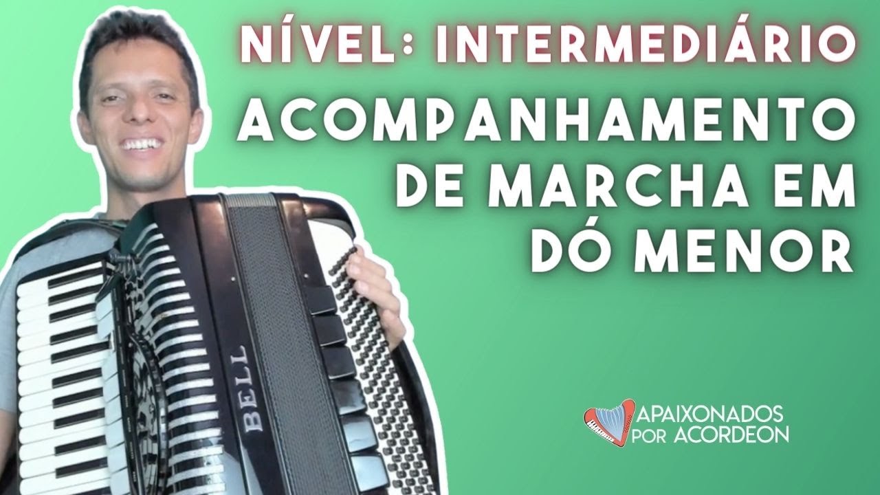Acompanhamento de MARCHA em Dó menor | #auladeacordeon #auladesanfona