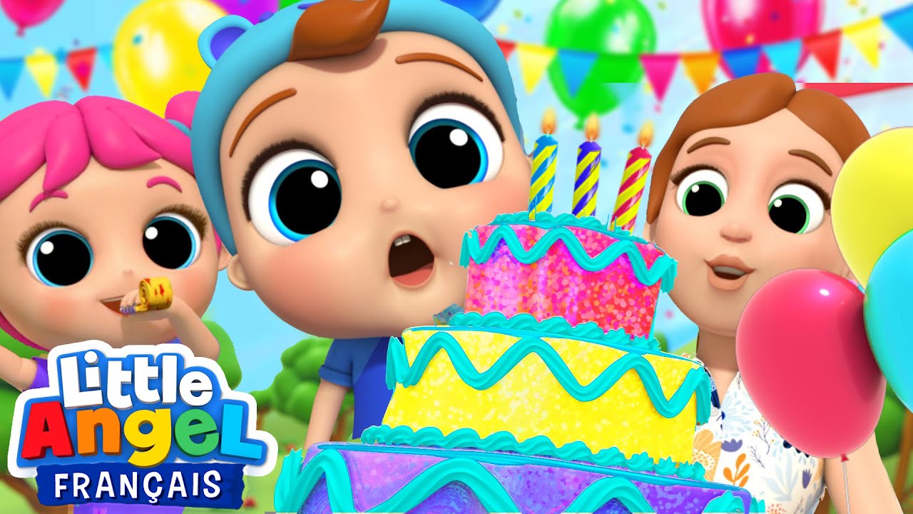 Joyeux Anniversaire 🎂🎉Gâteau et Jeux - Comptines pour Bébé | Little Angel Français