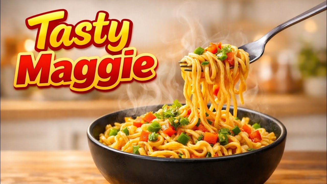 5 मिनट में बनाएं टेस्टी क्रीमी वेज मैगी। Tasty Veg Maggie।