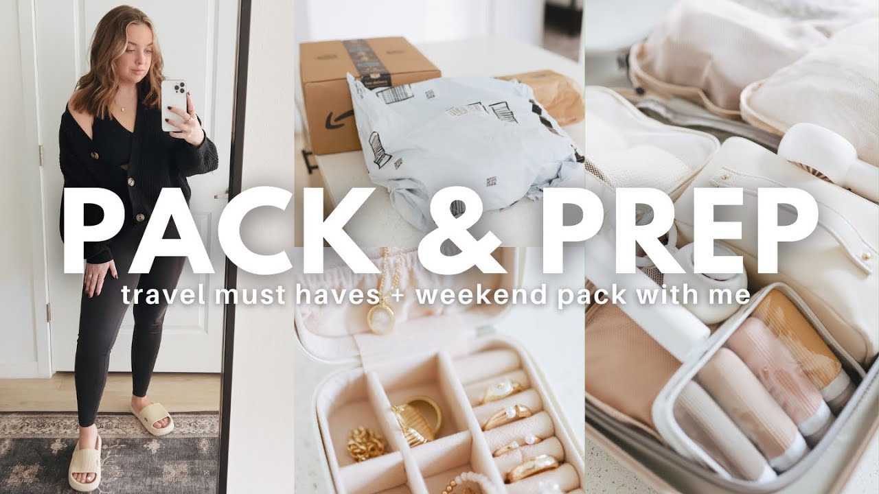 PACK & PREP WITH ME: travel must haves + running errands for the trip + weekend pack with me