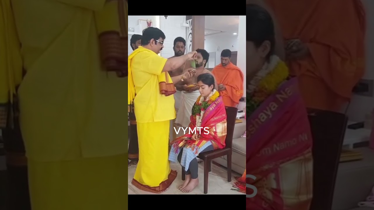 Rashmika Mandana and Venu Swamy astrologer doing pooja for her # Venu Swamy Rashmika Mandanna#viral