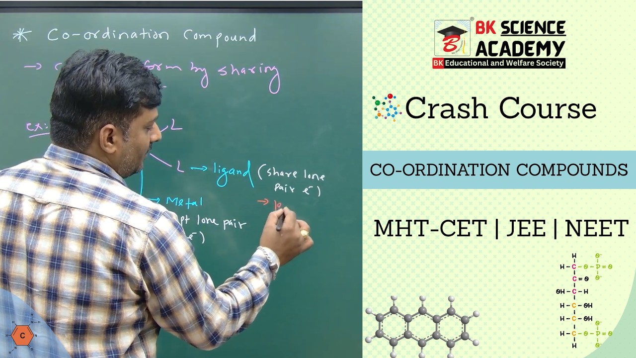 Co-ordination compounds | Crash Course | MHT-CET | JEE | NEET | BK Science Academy