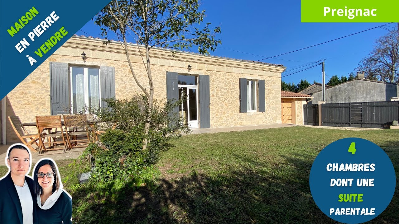 A vendre maison en pierre r&eacute;nov&eacute;e PREIGNAC 33210