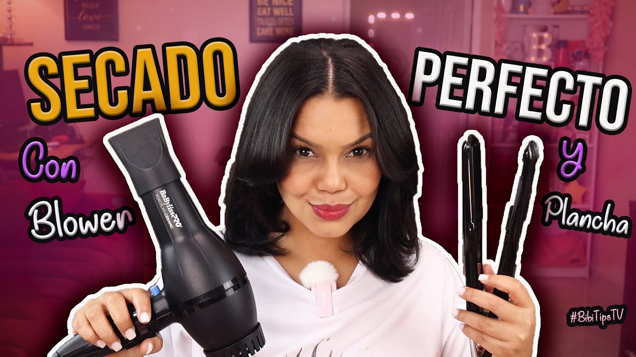 💇‍♀️ Secado paso a paso en casa ✨ Cabello crespo con blower + plancha (¡te dura 1 semana!)