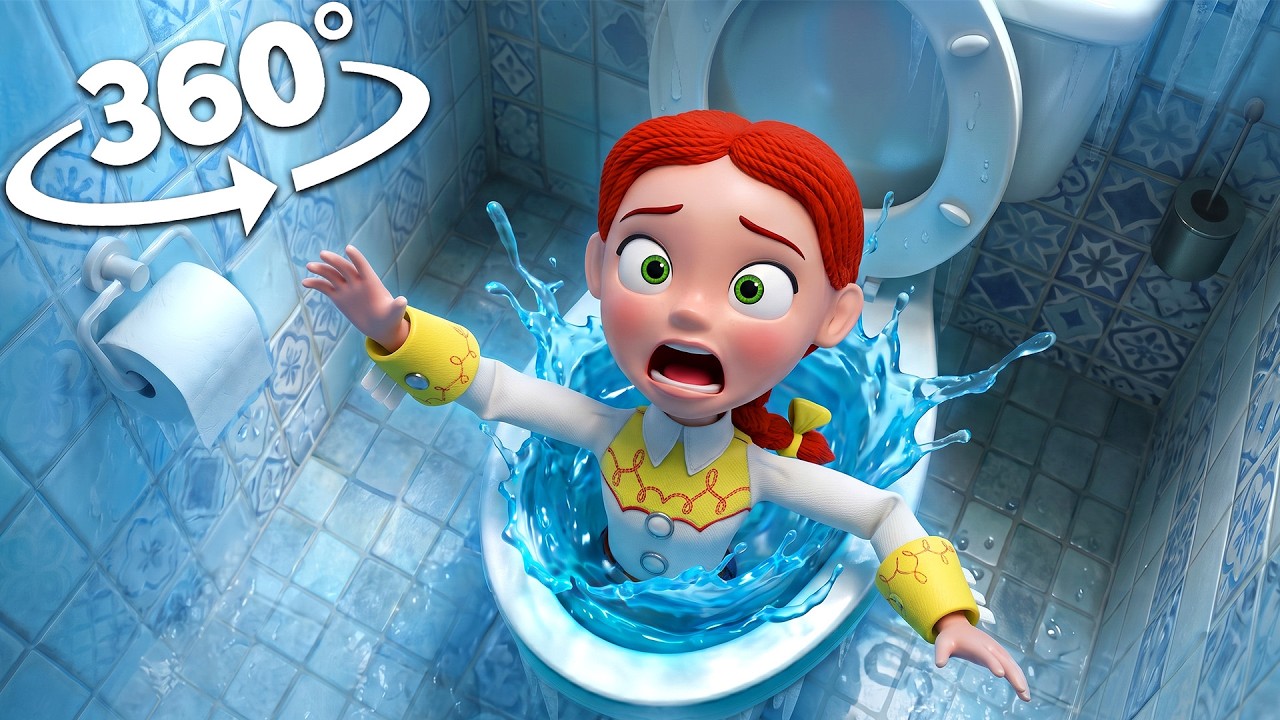 360&deg; Toy Story 5- Jessie Flushed In The Toilet! |VR 8K