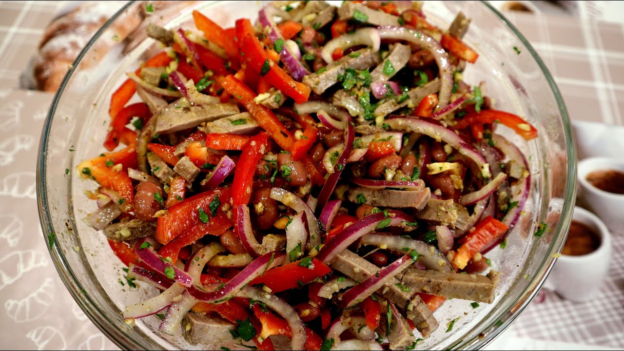 Салат Тбилиси - вкусный и сытный мясной салат