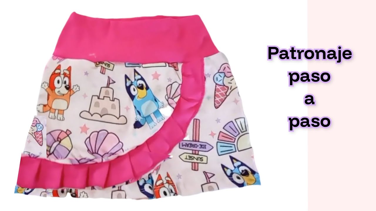 Short falda T=1a. Es para telas elásticas. 