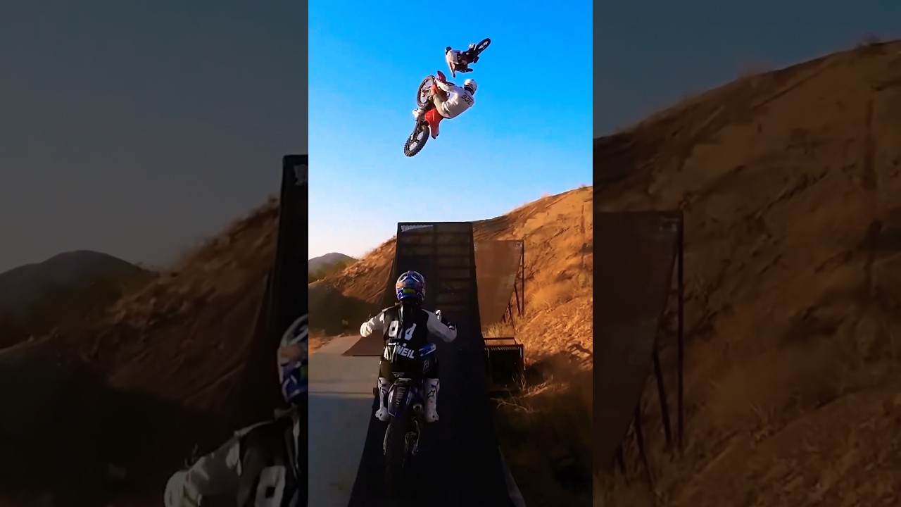 California golden hour whip train #nitrocircus #whipitwednesday #dirtbike #epic #california #fmx