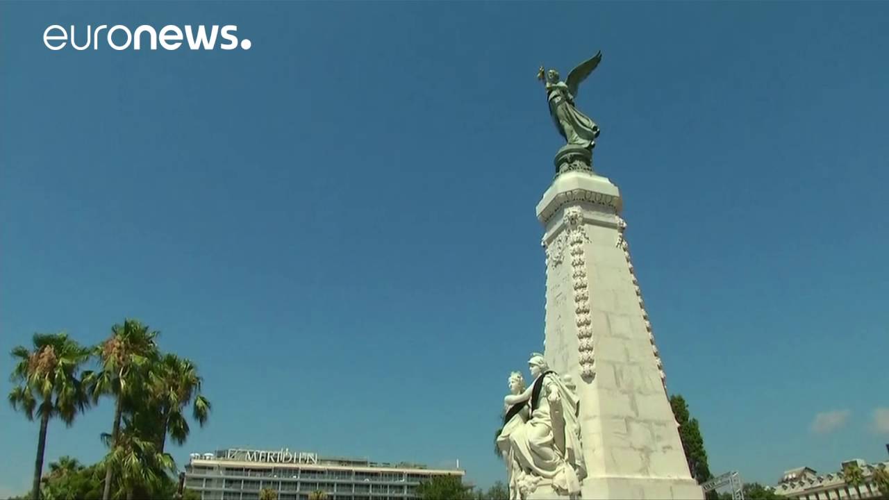 Drone captures striking images of Nice minute's silence