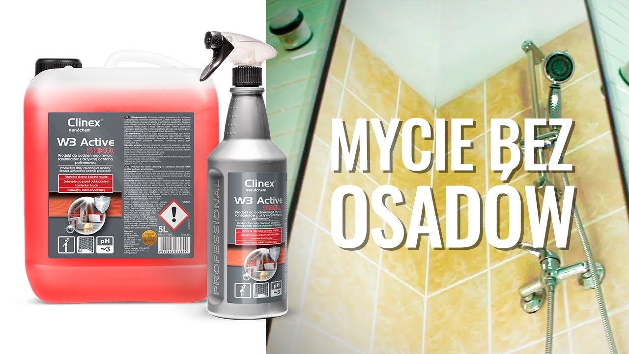 Clinex W3 Active SHIELD Profesjonalny produkt do codziennego mycia sanitariat&oacute;w z aktywną ochroną