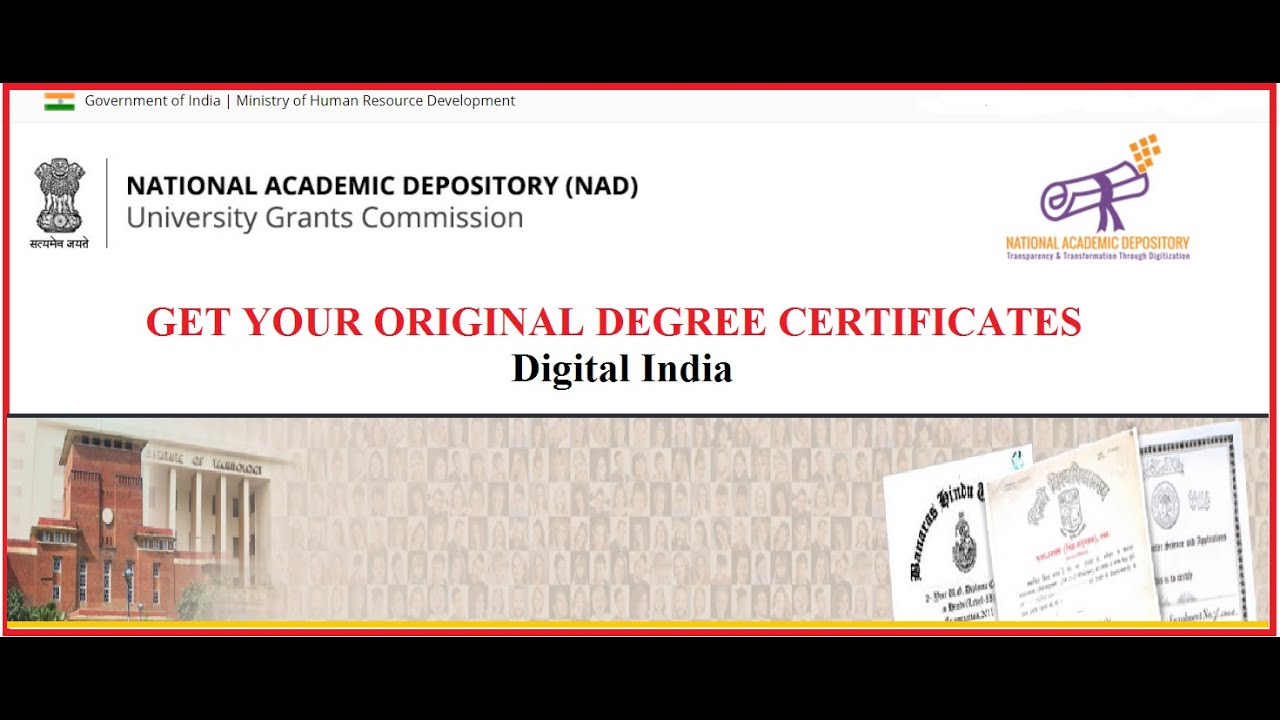 Receive Degree Certificates from NAD-Digital India