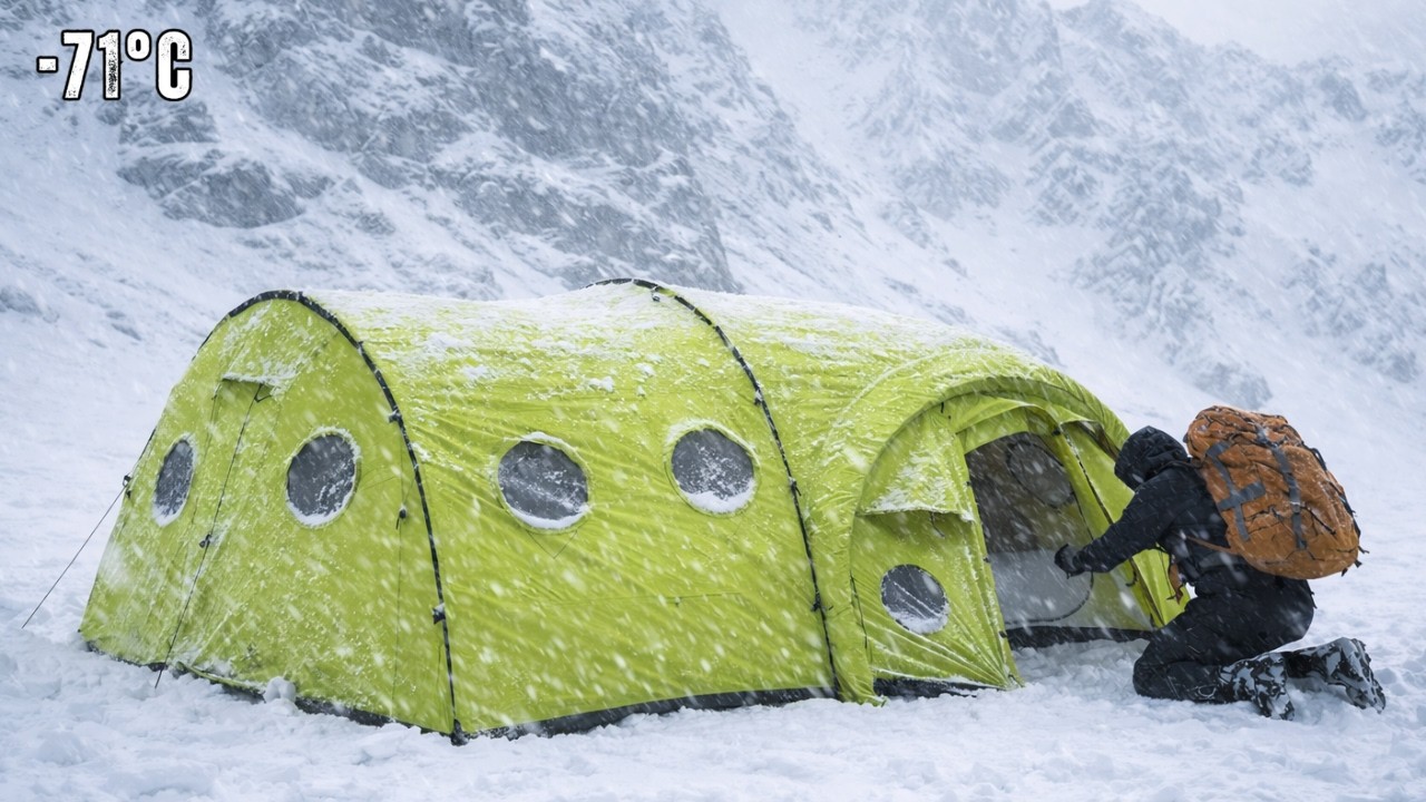 Surviving Winter in Snowstorm Alone with Insulated Tent | Extreme Off Grid Winter Life
