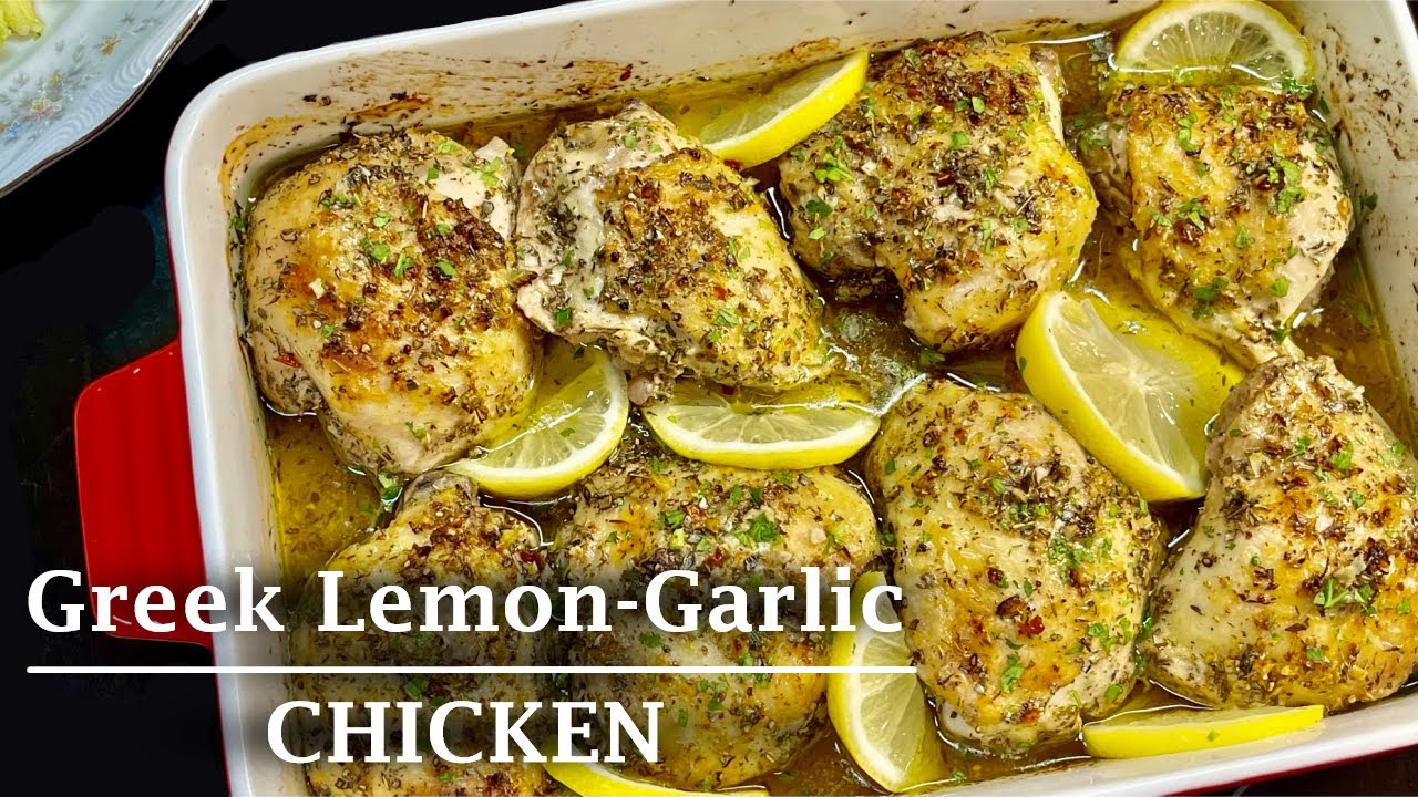 Greek Lemon Garlic Chicken Recipe | Greek Lemon Herb Chicken