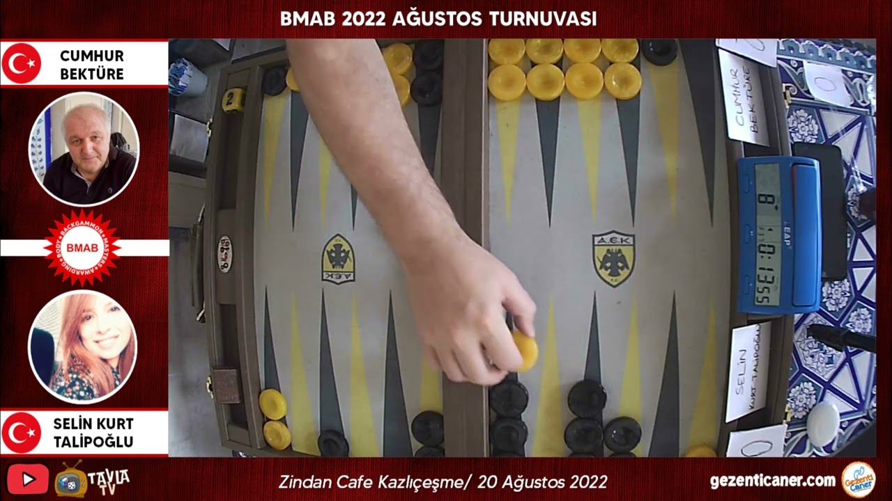 Selin Kurt TALİPOĞLU - Cumhur BEKTÜRE (3.Tur) | BMAB 2022 Ağustos Modern Tavla Turnuvası
