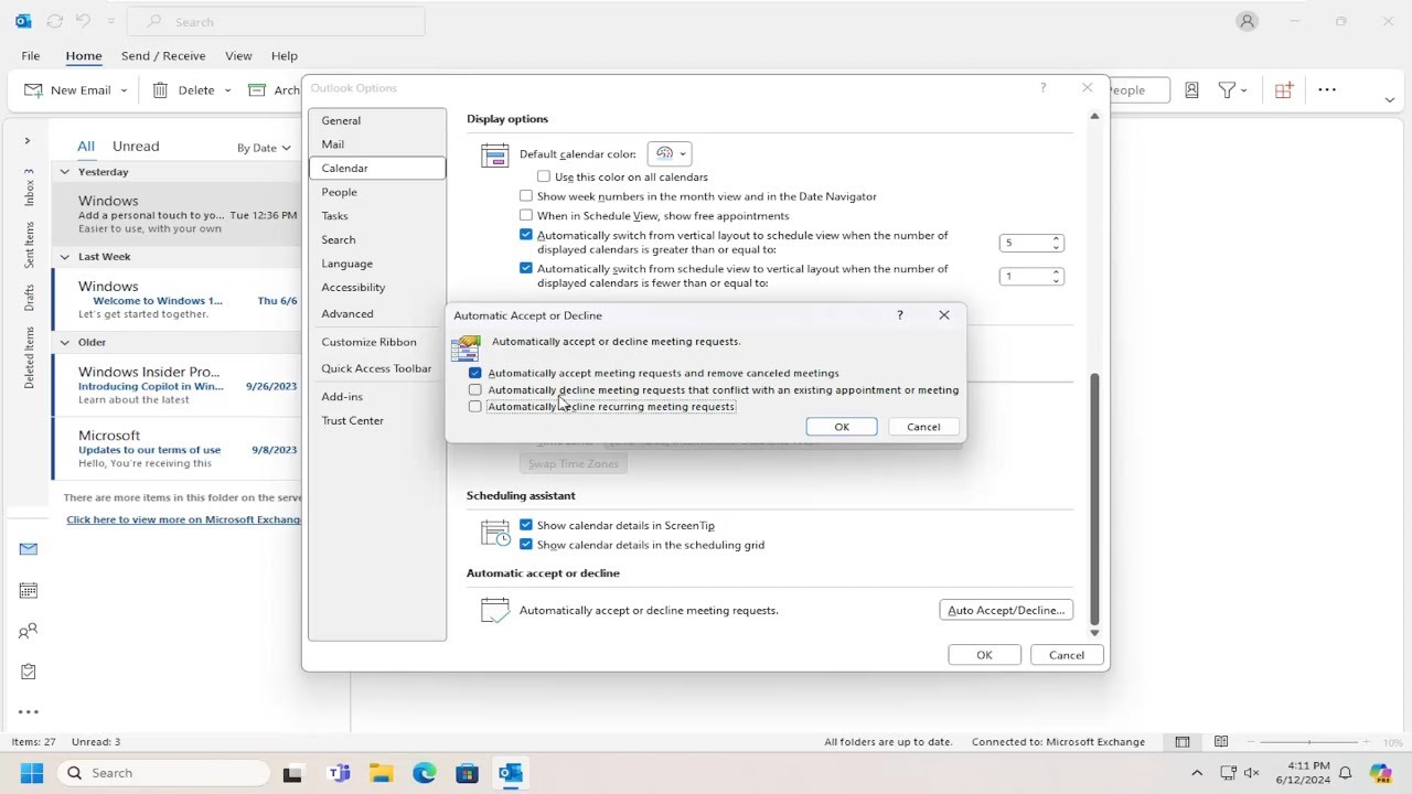 How to Auto Accept or Decline Calendar Invites in Outlook [Guide]