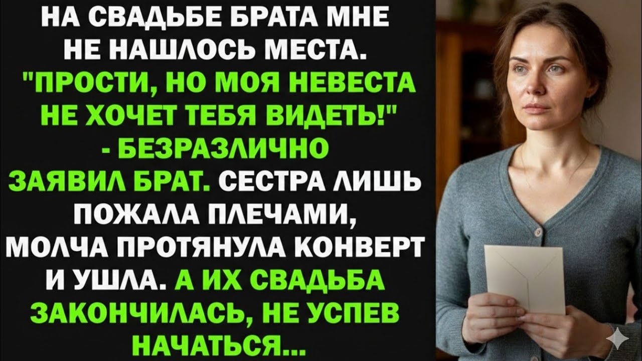 На свадьбе брата мне не нашлось места. 