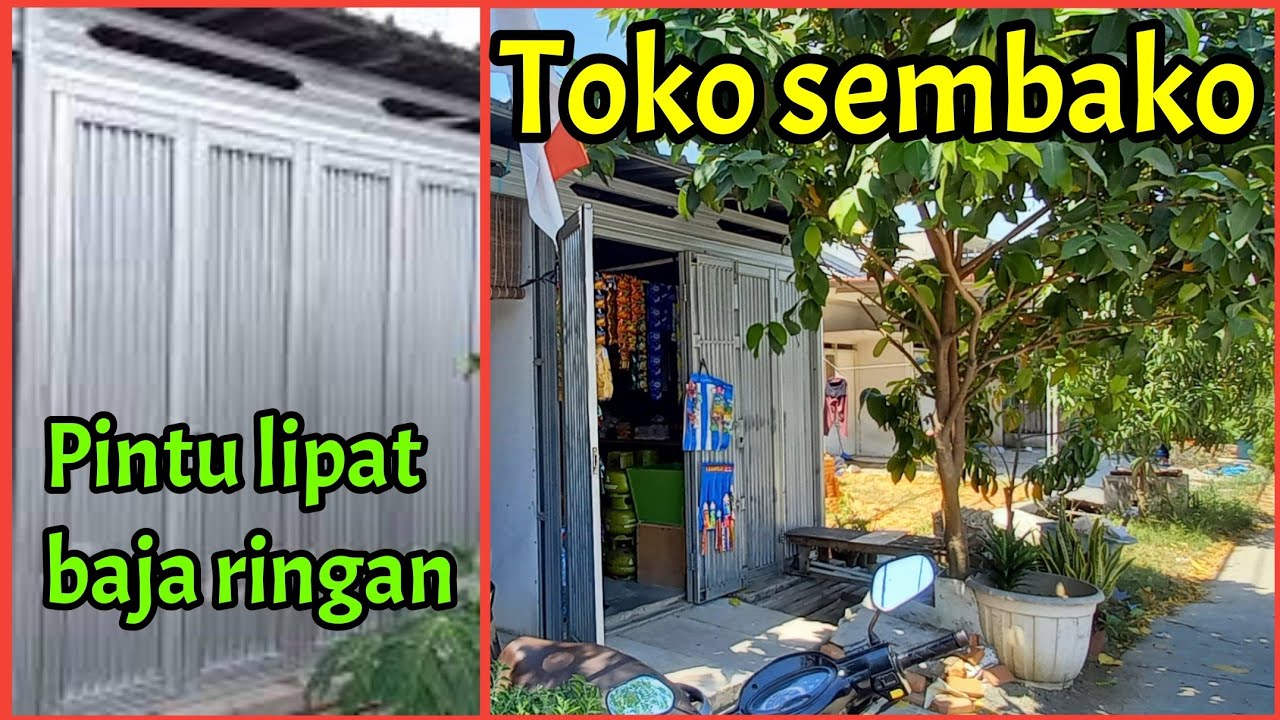 cara membuat pintu lipat dari baja ringan  | pintu baja ringan untuk toko atau garasi | Tutorial