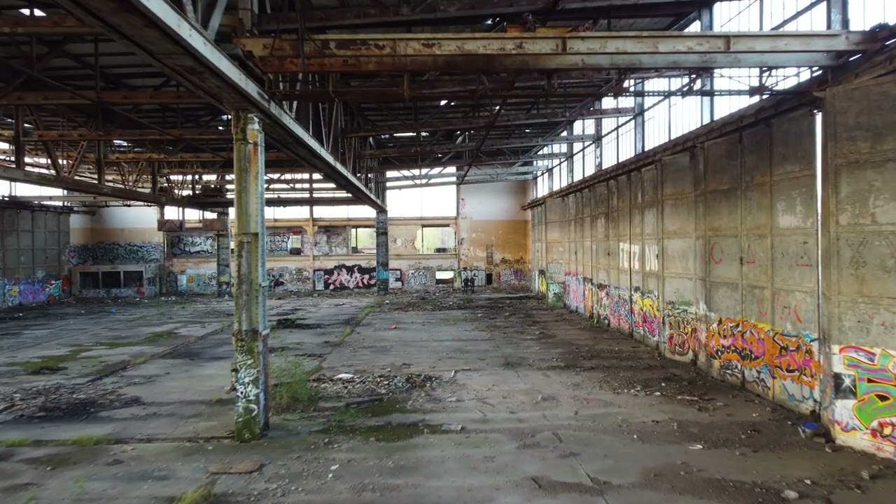 Inside the Heinkel Aircraft Factory at Oranienburg Airfield, Oranienburg Germany