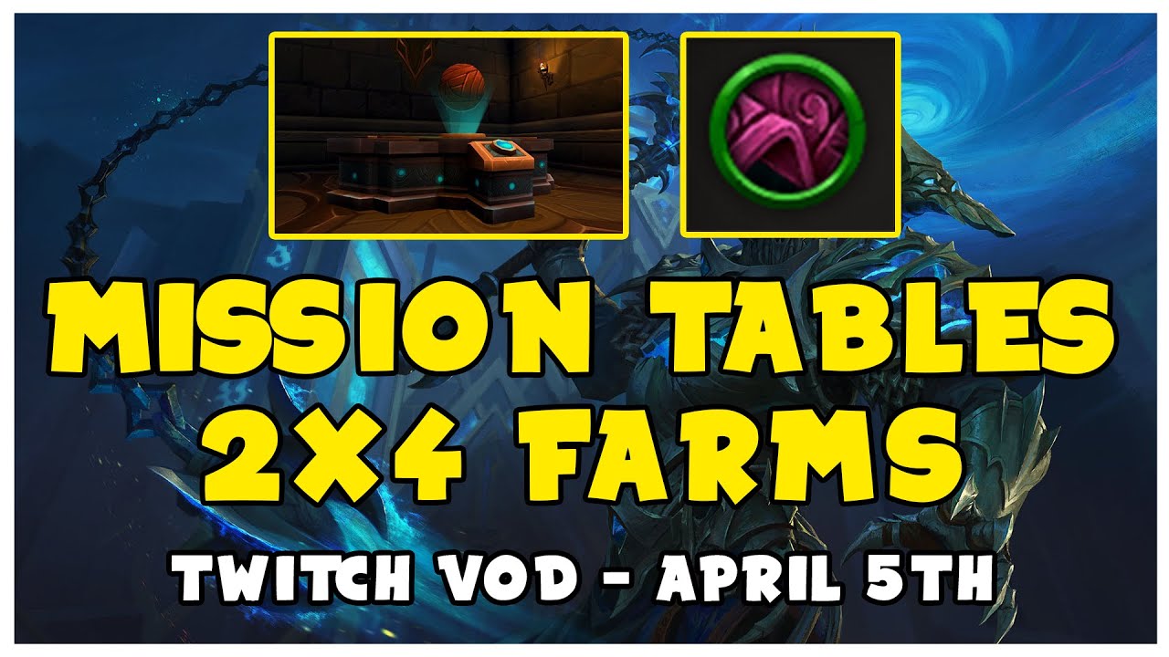 Mission Table And 2x4 Farms In Patch 9.2 | Shadowlands Goldmaking | Stream Vod