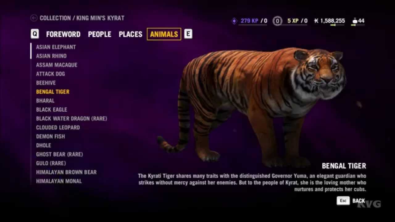 Far Cry 4 - All Animals | List Unlocked (PC HD) [1080p]