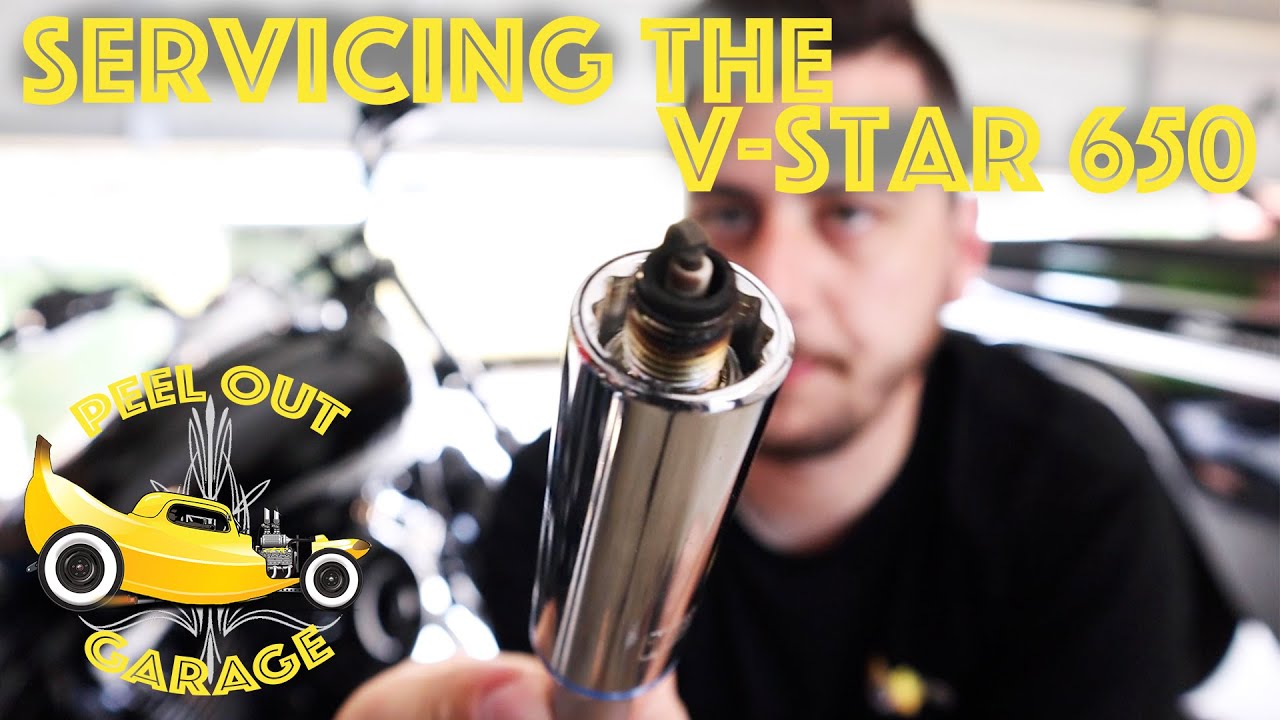 XVS650 Service - Oil and Filter change + new Spark Plugs