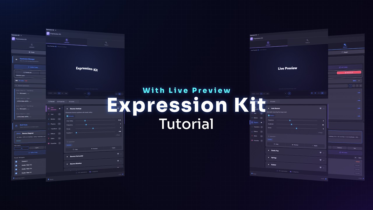Expression Kit - Full Tutorial | After Effects Expression Toolkit