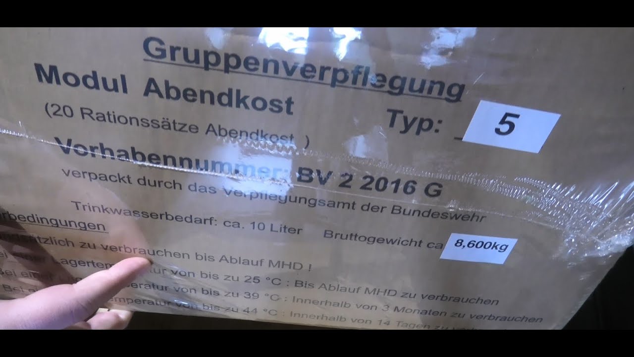Bundeswehr Gruppenration Abendkost Typ 5