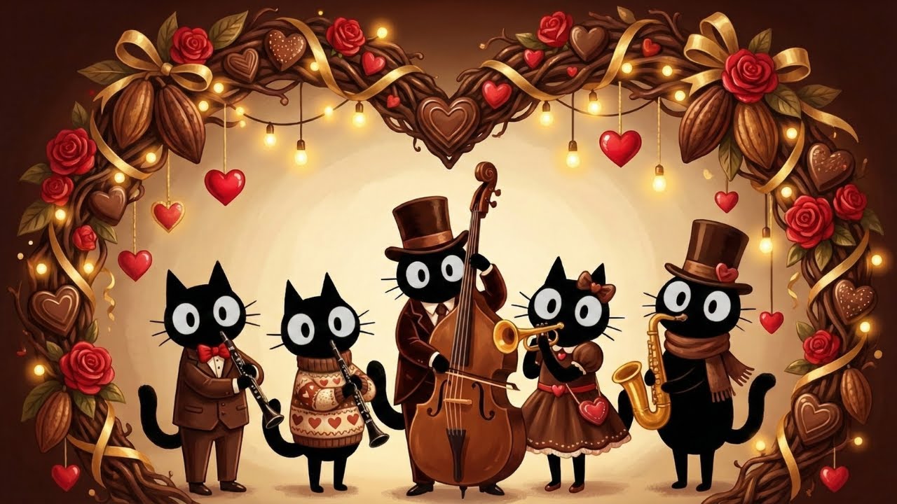 Black Cats Cozy Valentine Jazz: Soothing Instrumental Music for Deep Focus & Relaxation