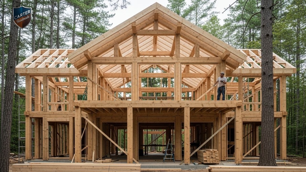Building a Wooden House in the Forest From Scratch | Full Construction Process