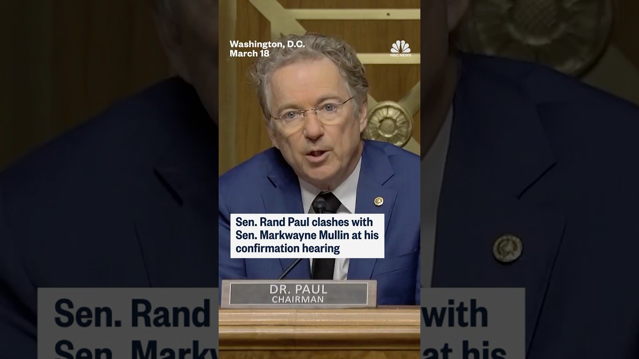 Sen. Rand Paul clashes with Sen. Markwayne Mullin at his confirmation hearing