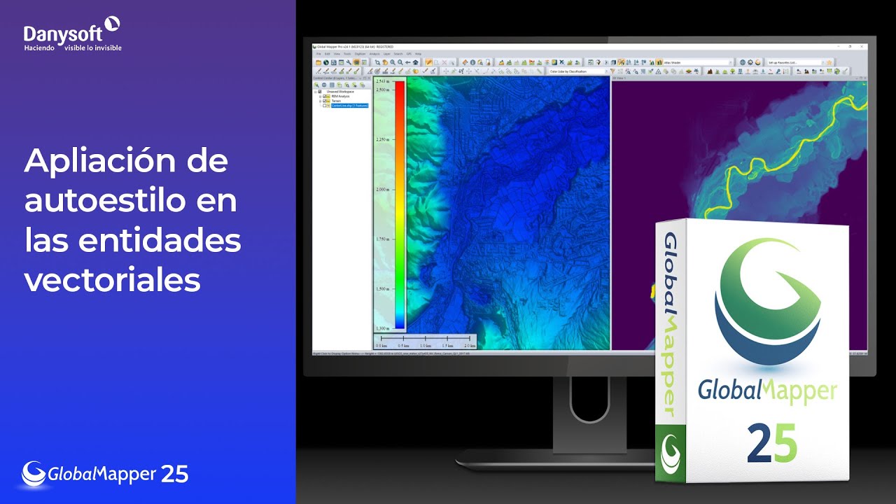 Aplicaci&oacute;n de autoestilo en las entidades vectoriales | Global Mapper Standard 25