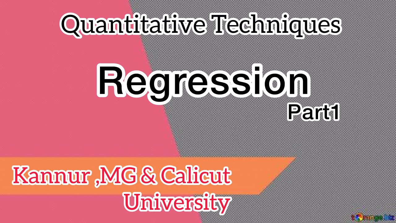Regression part 1