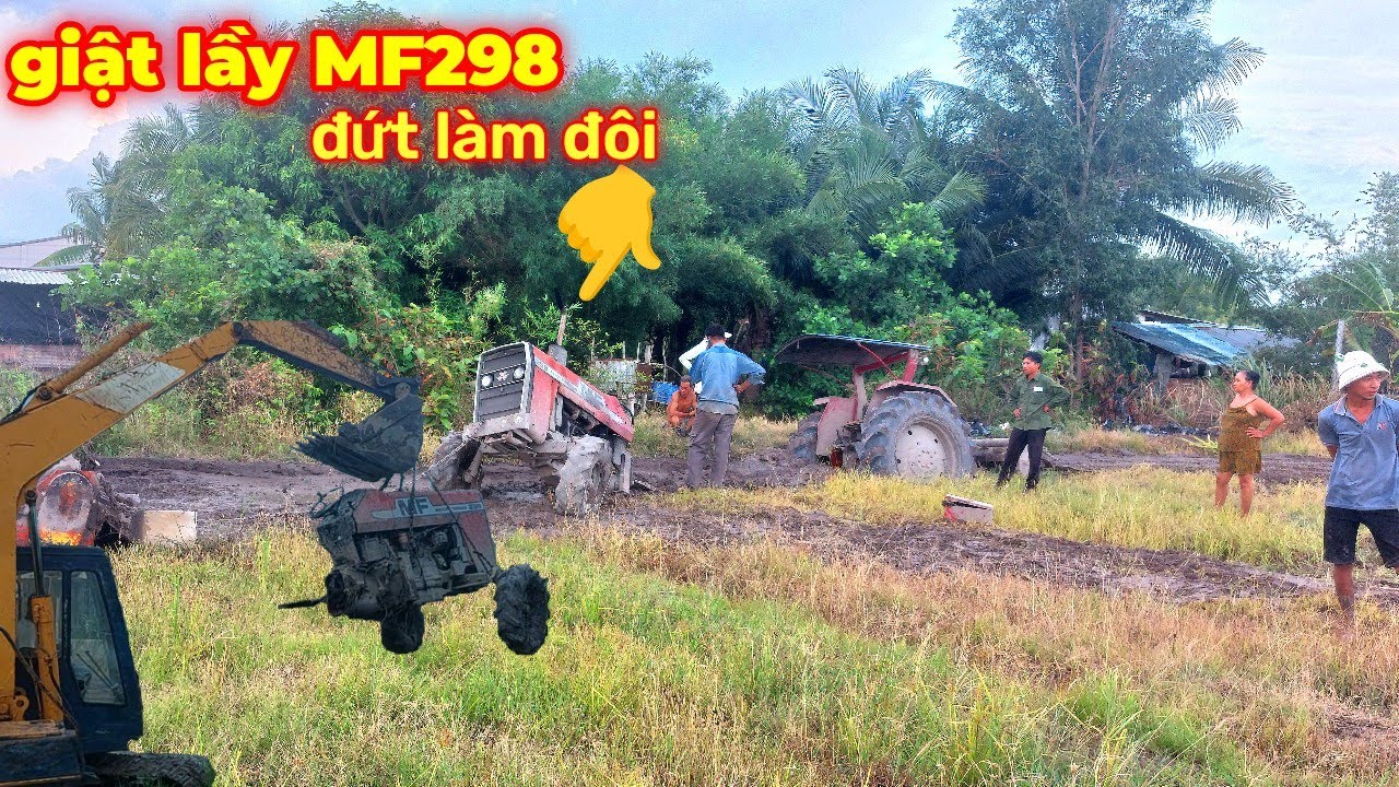 Cọp đấu đầu turbo giải cứu MF298 giật đứt  làm đôi  quá  ngọt kéo lết 3 mét