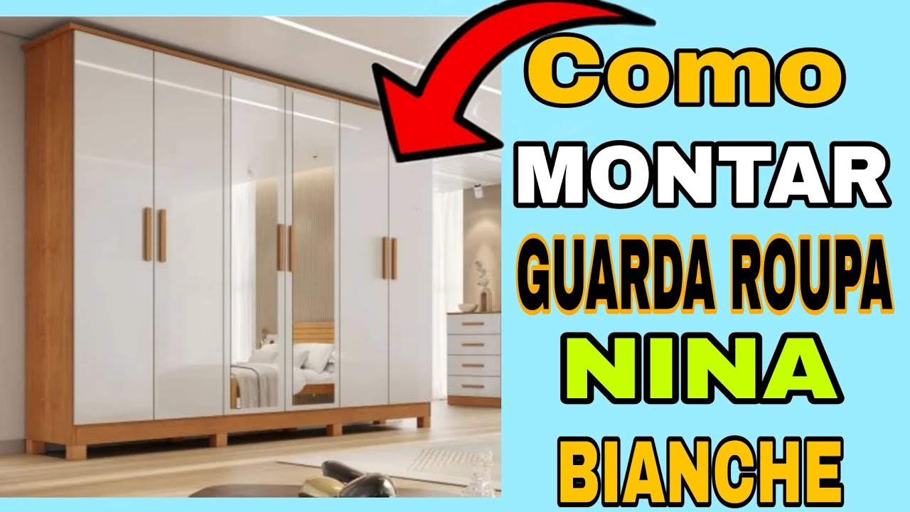 Como montar guarda roupa nina 6 portas, sozinho passo a passo !