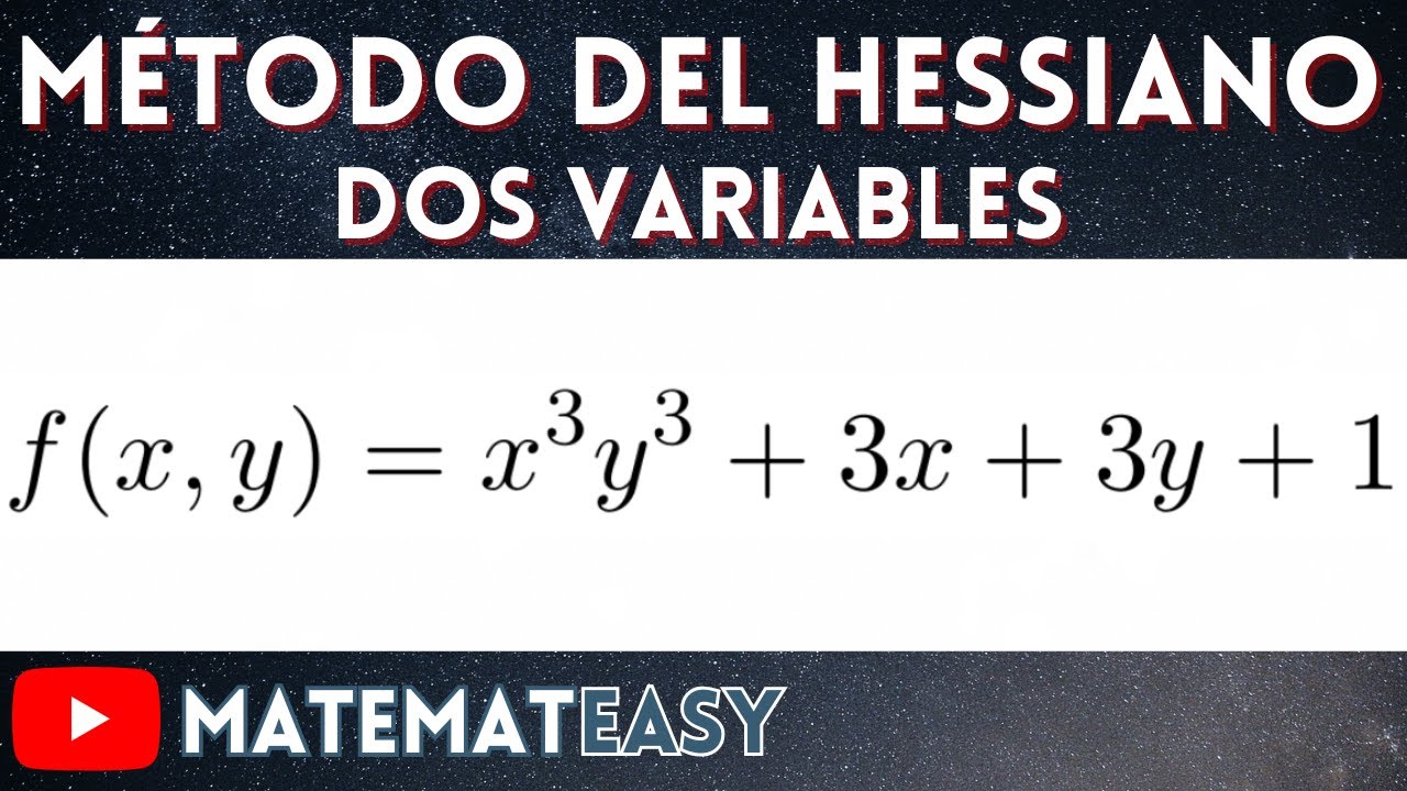 📌 Método del Hessiano | Máximos y Mínimos Relativos en Dos Variables. Ejercicio 3