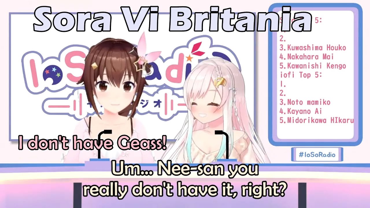Iofi Ask Sora Did She Have Geass of 