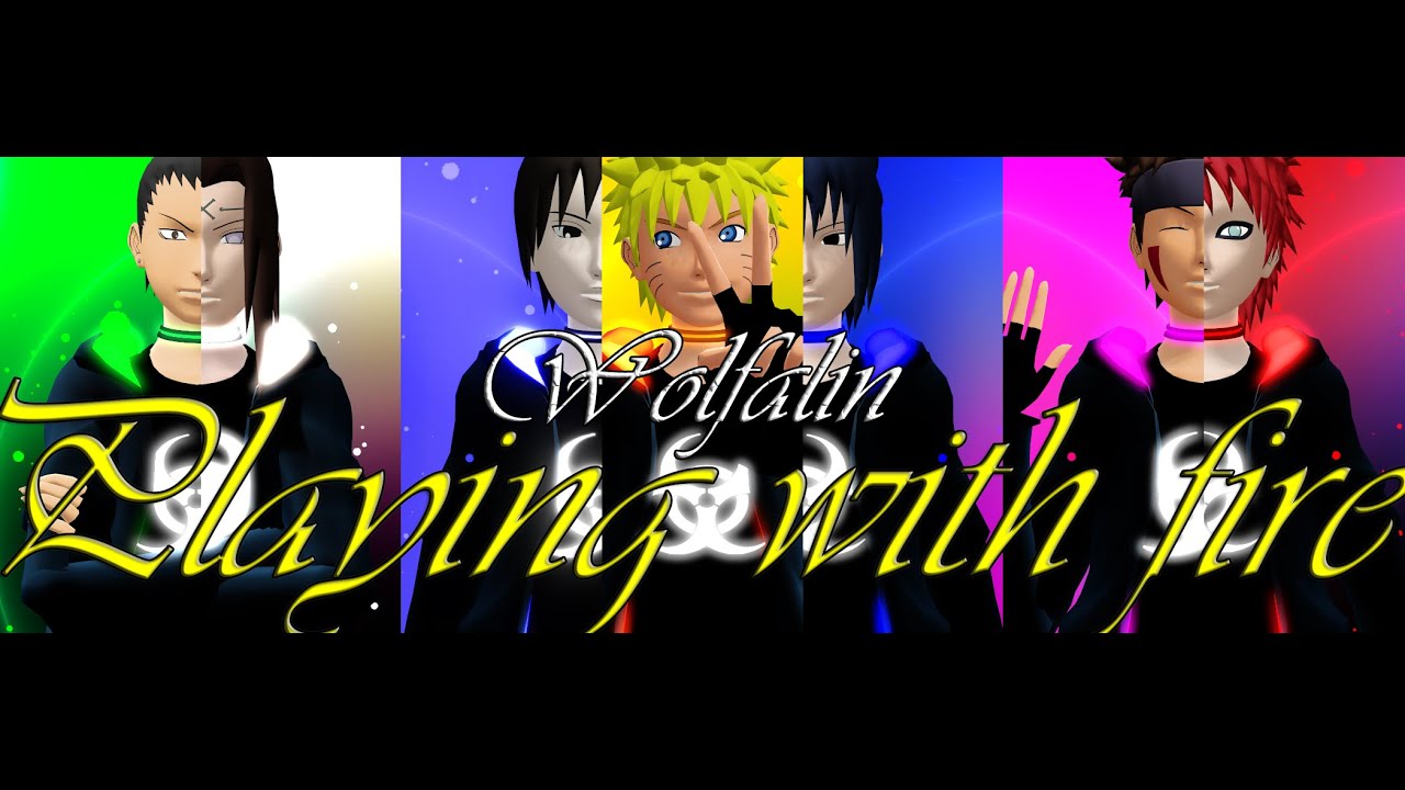 [MMD Naruto] Sai, Sasuke, Naruto, Gaara, Kiba, Neji, Shikamaru - Playing with fire (BTS ver)