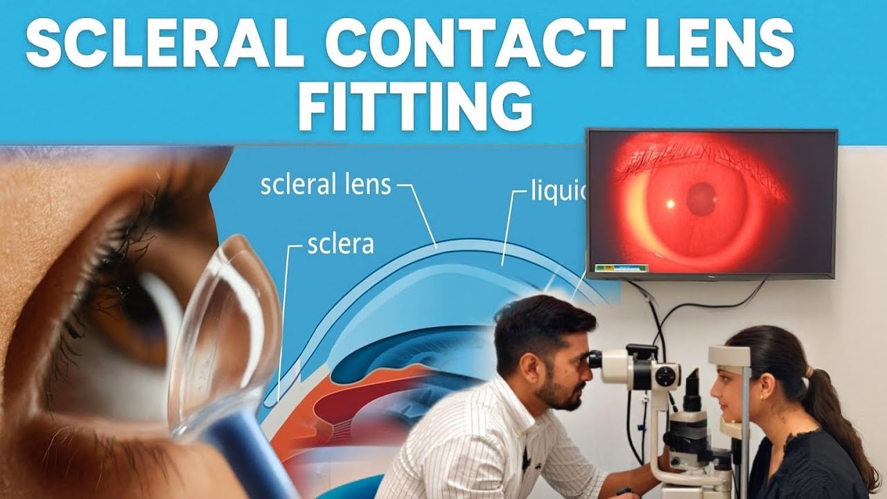 Scleral contact lens fitting ll Insertion and removal of Scleral lens @Optometryreels