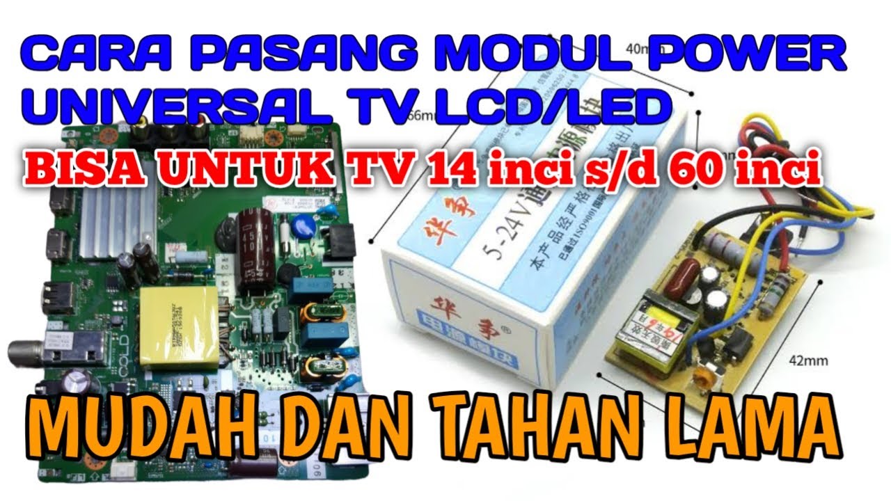 CARA PASANG POWER UNIVERSAL TV LED