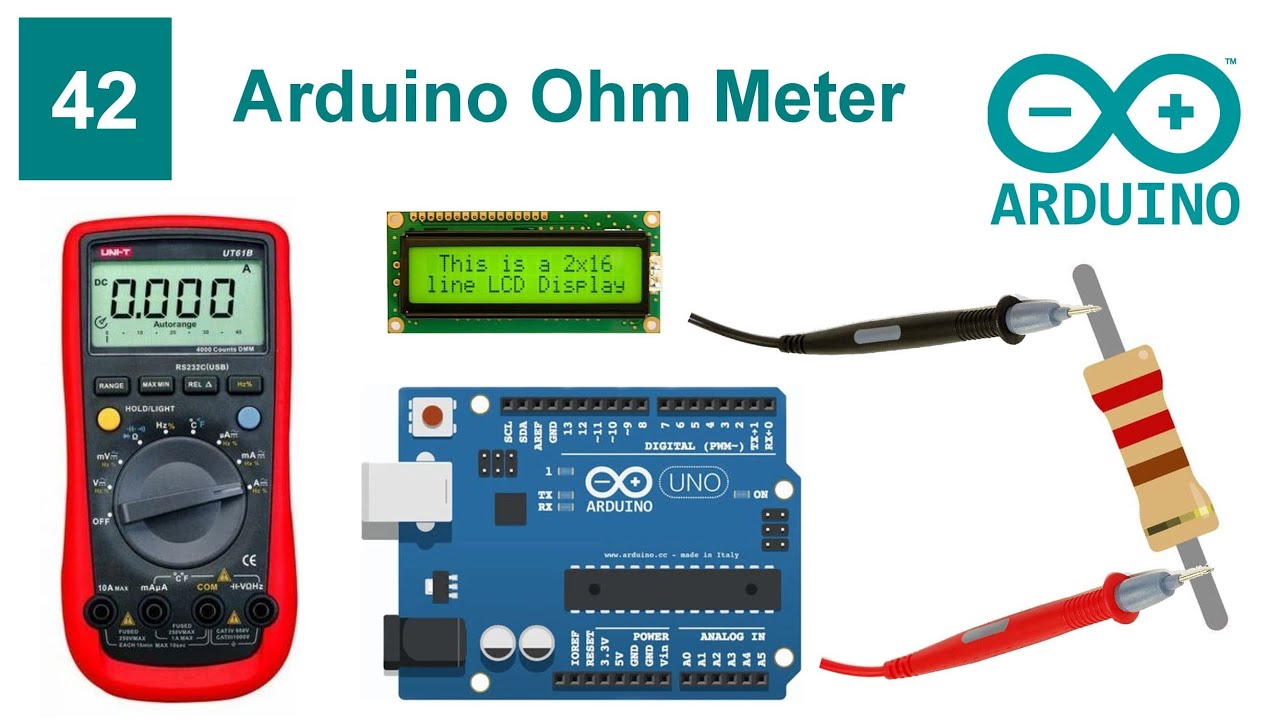 Arduino Ohm Meter | Code & Circuit | Proteus Simulation