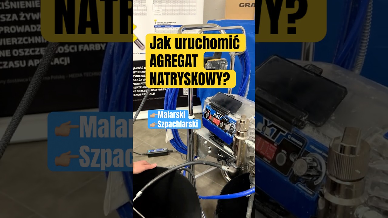 Jak uruchomić agregat natryskowy- malarski, szpachlarski?  #mediatechnology #agregatmalarski #graco