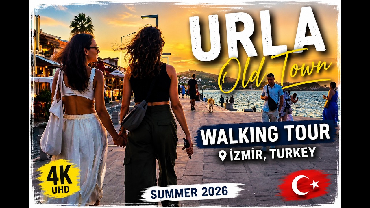 MUST SEE in URLA, İZMİR! Stunning Seaside Walk & Charming Streets 4K 🌴 | Turkey 2026 Walking Tour 🇹🇷