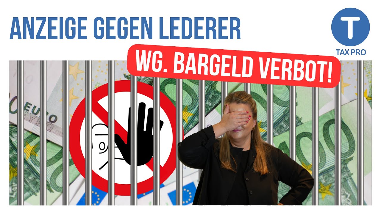 Anzeige gegen Lederer TaxPro wegen Angriff aufs Bargeld!