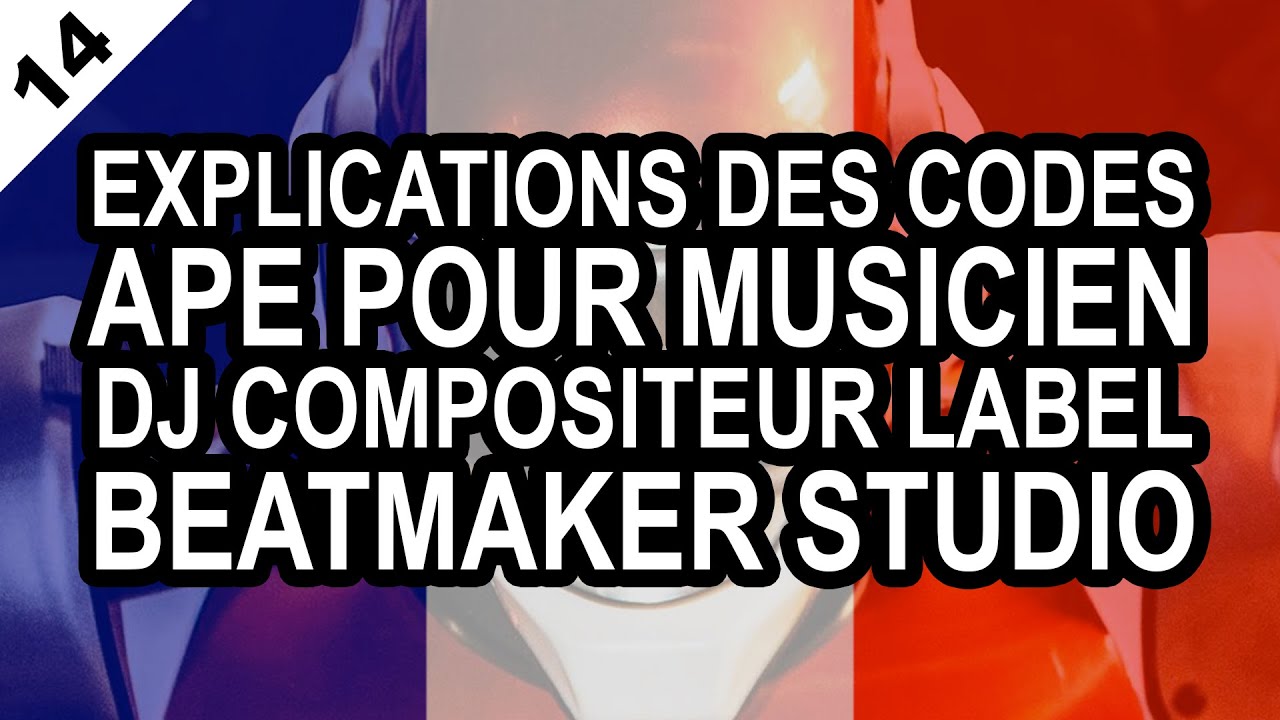AUTO-ENTREPRENEUR 14 Explication des codes APE pour Musicien DJ Compositeur BeatMaker Label Studio