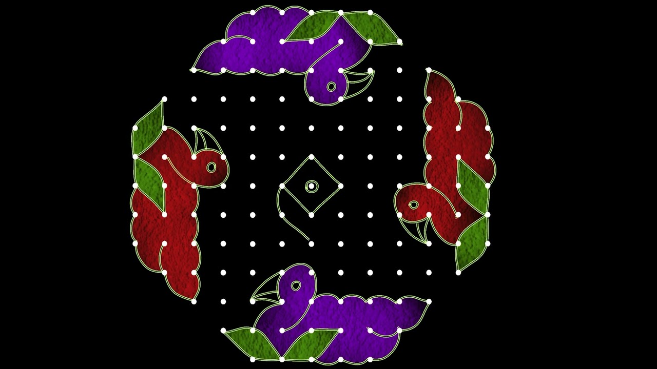 13-3-3 dots simple rangoli designs for festival|chukkala muggulu|traditional kolam|pandaga muggulu 