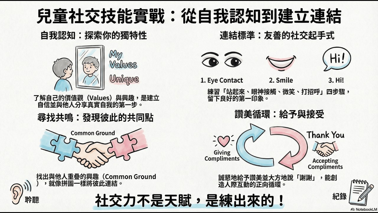 兒童社交技巧教學指南第1課：兒童社交技能實戰：5堂課