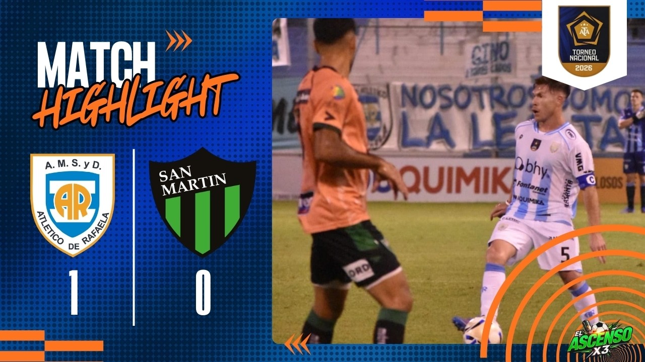 ⚽️ ATLÉTICO RAFAELA 1 - SAN MARTIN SJ 0 compacto | Fecha 5 - Primera Nacional | #ElAscensoX3