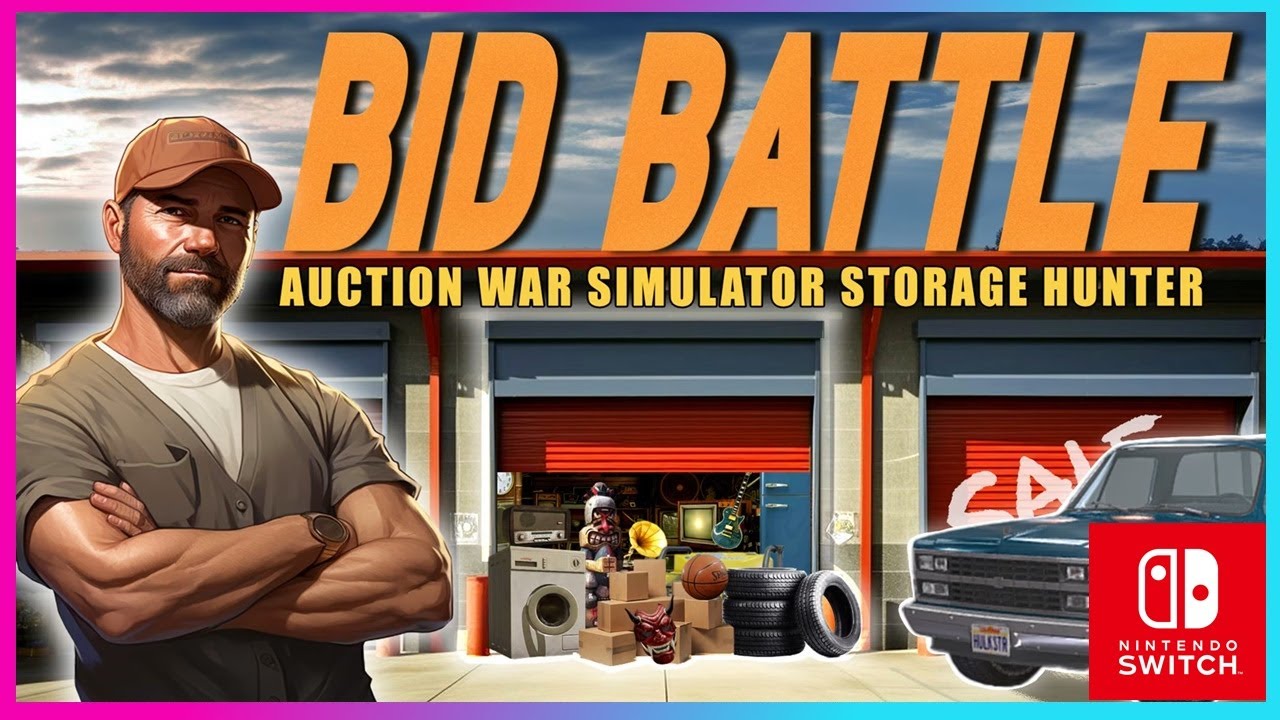 (NEW GAME) Bid Battle Auction War Simulator Storage Hunter Nintendo Switch Gameplay